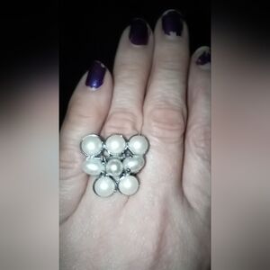 New White & Silver Ring